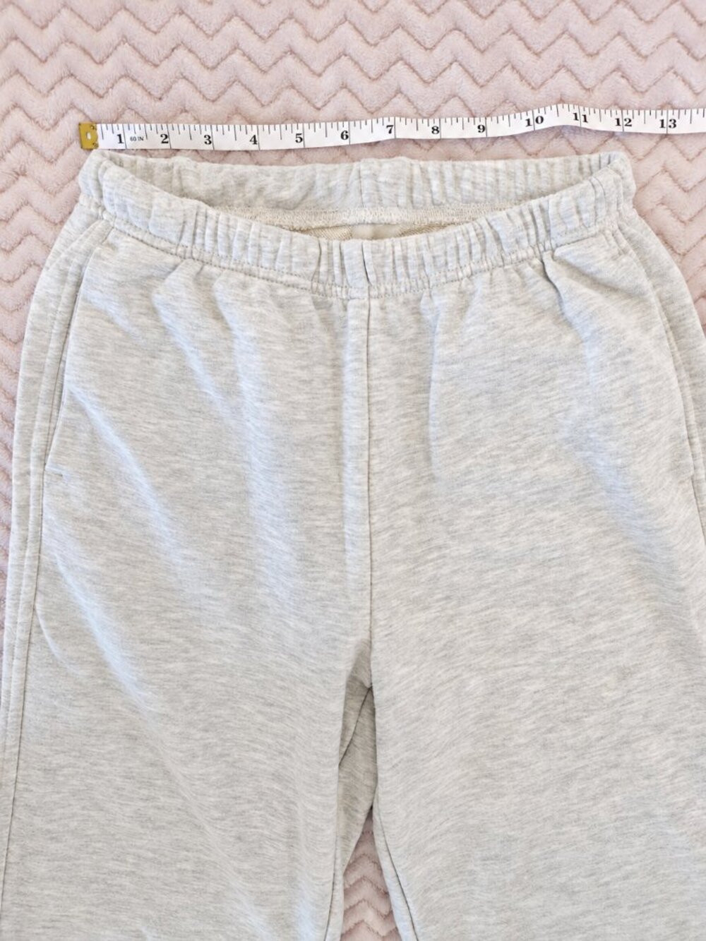 Women's Heather Gray Fleece Jogger Sweatpants Elastic Waist Size XS - Picture 5 of 14